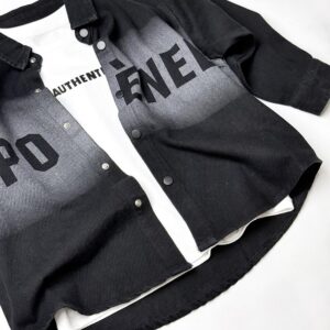 Сорочка двійка (джинс) Q&J FASHION чорний