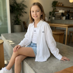 Сорочка-двійка для дівчат Alo Білий