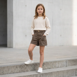 Шорти YEYAER Коричневий/Айворі