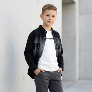 Сорочка двійка (джинс) Q&J FASHION чорний