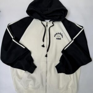 Худі айворі/ чорний з принтом-серцем на грудях